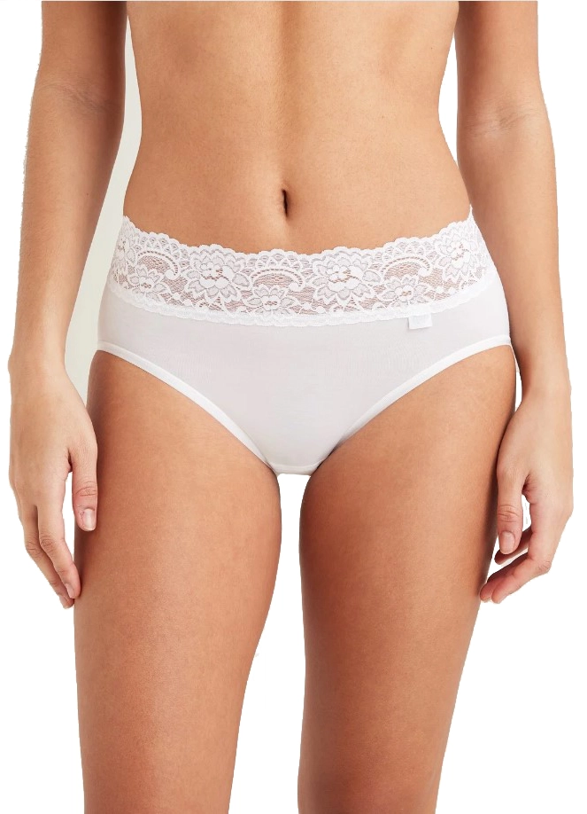 Sloggi Romance Midi - kanten dames heup slip - Microfiber dames onderbroek