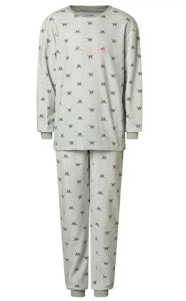 Cocodream velours meisjes pyjama - "Love Pets" Warme winter kinder pyjama