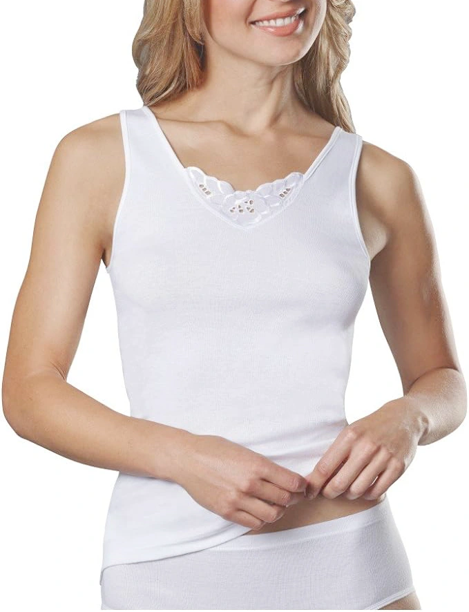 Conta kanten dames hemd katoen - 167 - Vrouwen singlet - 100% katoen - Naadloos
