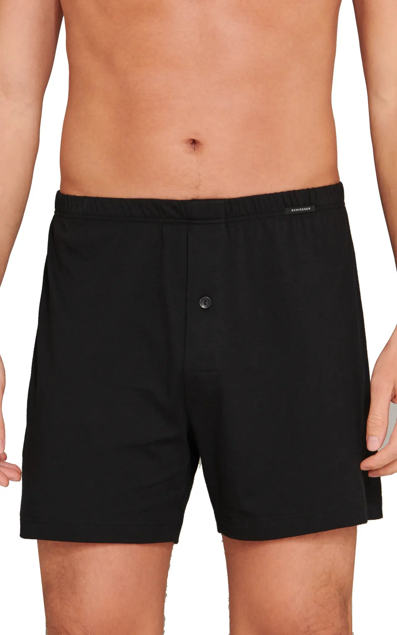 Schiesser 2-Pack heren wijde boxershort - Selected - 100% katoenen losse boxershort met sluiting