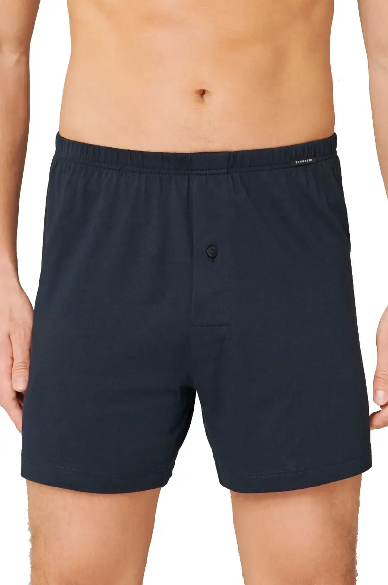 Schiesser 2-Pack heren wijde boxershort - Selected - 100% katoenen losse boxershort met sluiting