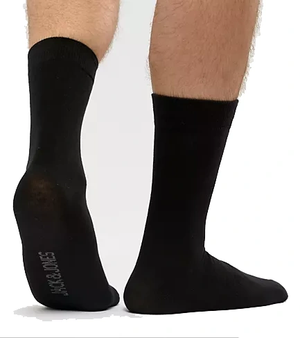 Jack & Jones 5-paar heren sokken katoen - Multipack katoenen sokken - Zwart - grijs - donkerblauw