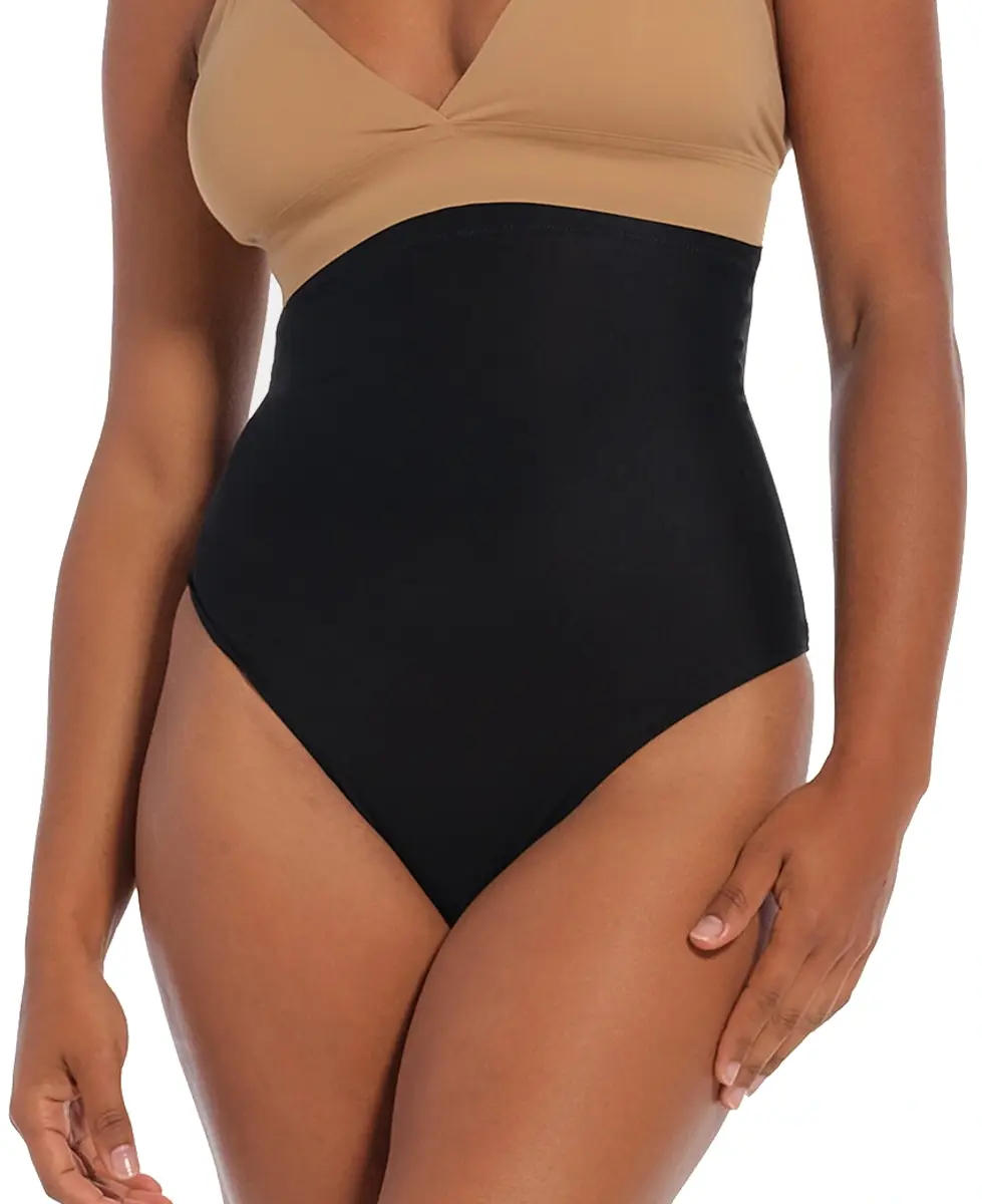 Magic corrigerende string hoog - Hi Waist Thong - Hoge correctie shapewear string - Huidskleur - zwart Magic corrigerende string hoog - Hi Waist Thong - Hoge correctie shapewear string - Huidskleur - zwart