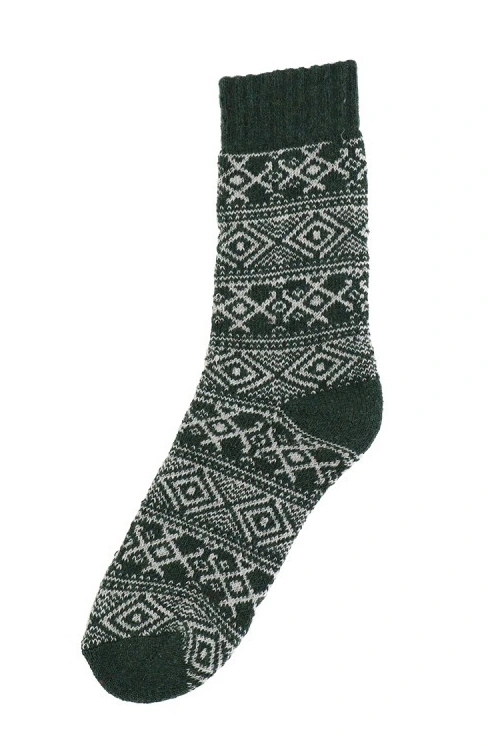 Homesocks bedsokken met wol - Warme huissokken voor de winter - Norwegian winter print - Slaapsokken