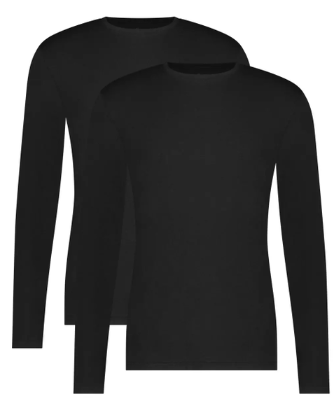 Bamboo Basics 2-pak heren ondershirts lange mouw - Ralph - Heren T-shirts ronde hals Bamboo Basics 2-pak heren ondershirts lange mouw - Ralph - Heren T-shirts ronde hals