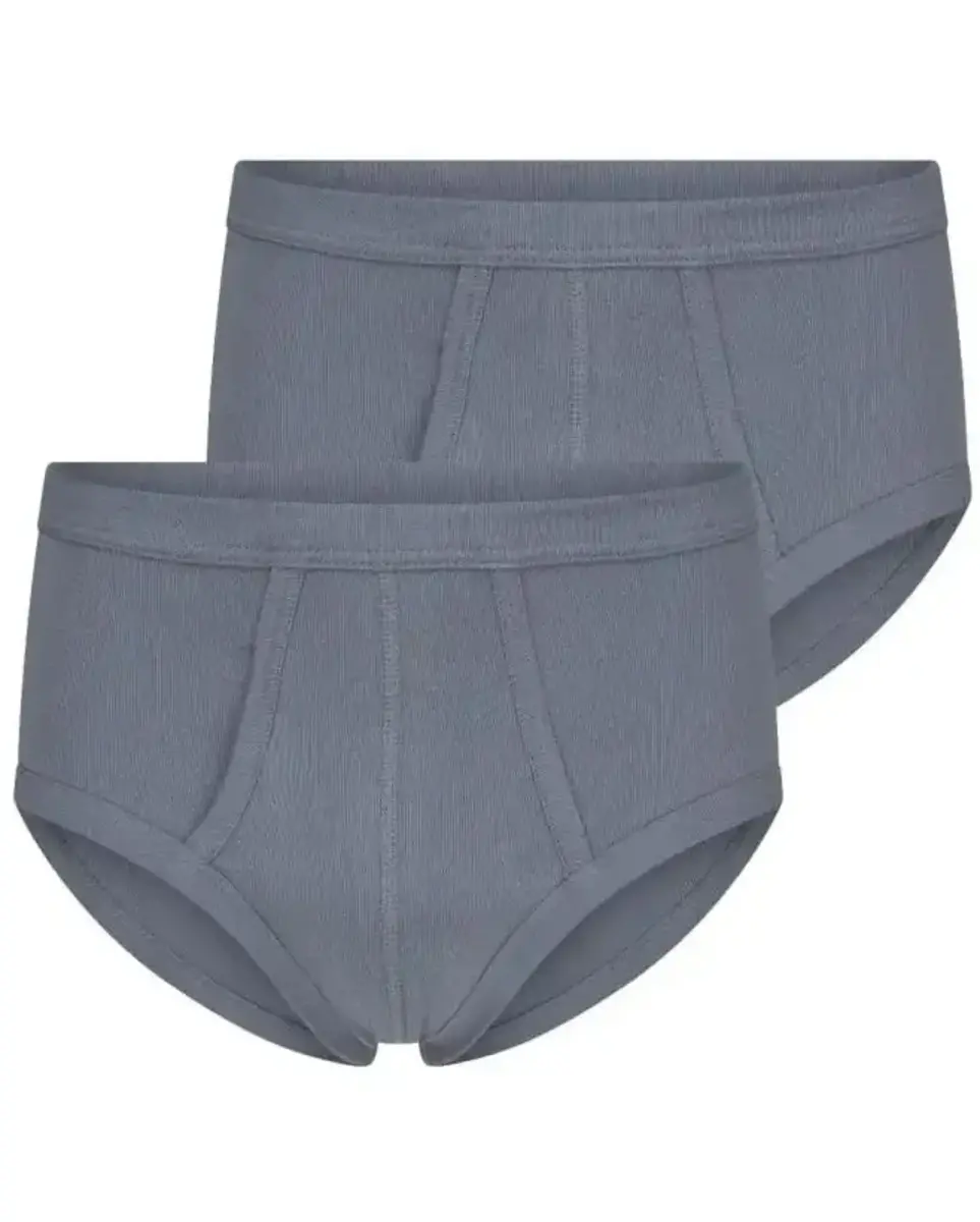Beeren 2-pak heren slips met gulp antraciet - Grijze katoenen heren onderbroeken met sluiting Beeren 2-pak heren slips met gulp antraciet - Grijze katoenen heren onderbroeken met sluiting