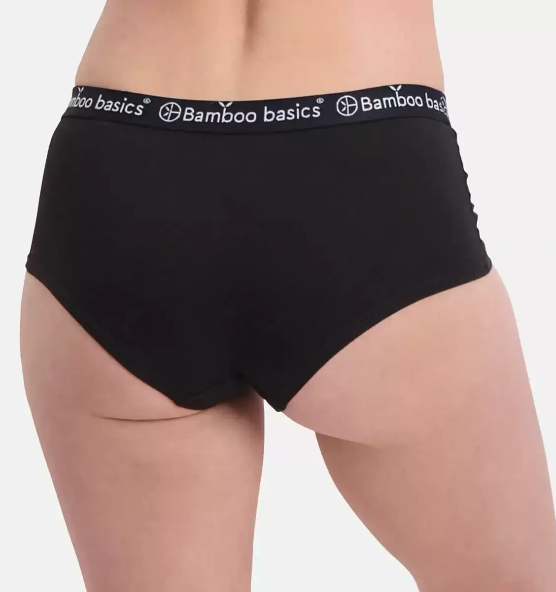 Bamboo Basics 2-pak Hipsters dames - Iris - Bamboe dames short zwart - Hipster ondergoed dames - Elastische band