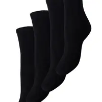 Pieces 4-paar dames sokken  - Black