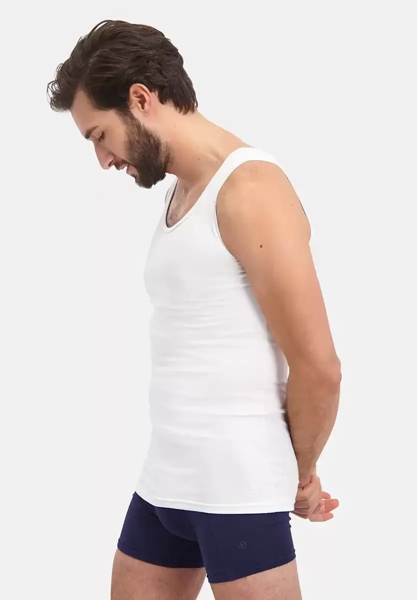 Bamboo Basics 2-pak hemd ronde hals - Stef - Bamboe heren onderhemd - Singlet heren wit en zwart Bamboo Basics 2-pak hemd ronde hals - Stef - Bamboe heren onderhemd - Singlet heren wit en zwart