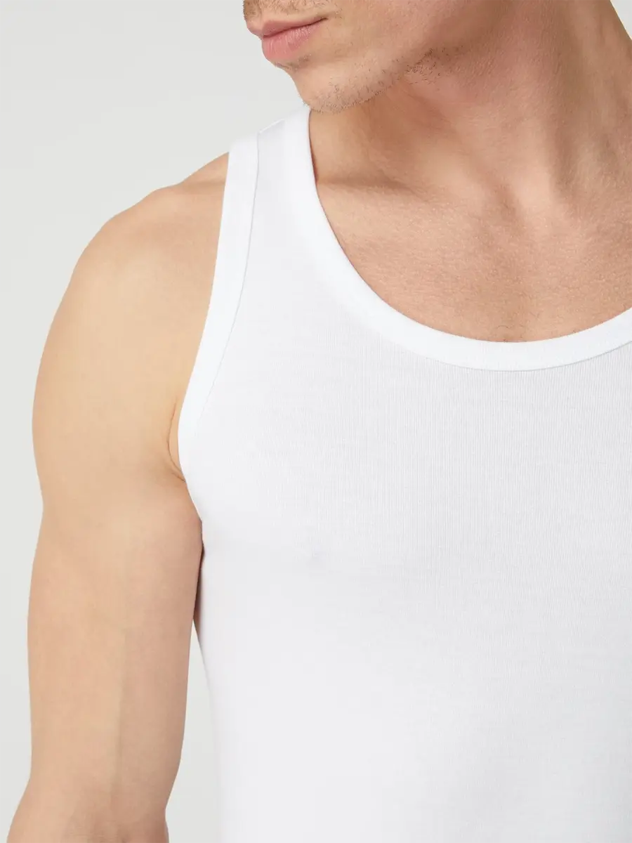 Puma 2-Pack heren hemden - Basic Tanktop - Katoenen onderhemd slim fit - Ronde hals - Zonder mouwen Puma 2-Pack heren hemden - Basic Tanktop - Katoenen onderhemd slim fit - Ronde hals - Zonder mouwen