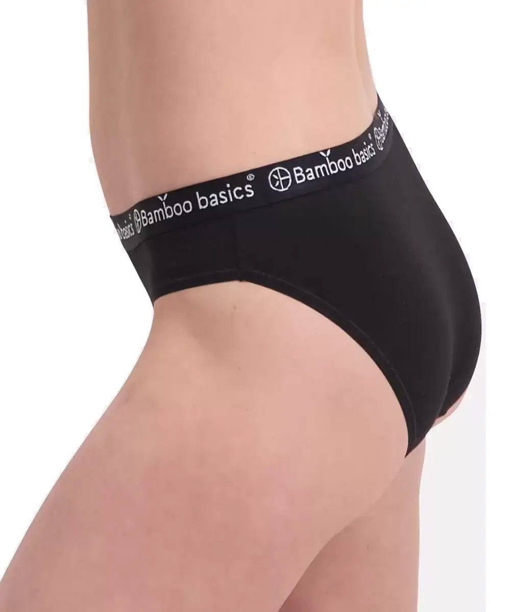 Bamboo Basics 3-pak lage slips dames - Yara - Zwarte dames bikini slips - Vrouwen onderbroek Bamboo Basics 3-pak lage slips dames - Yara - Zwarte dames bikini slips - Vrouwen onderbroek
