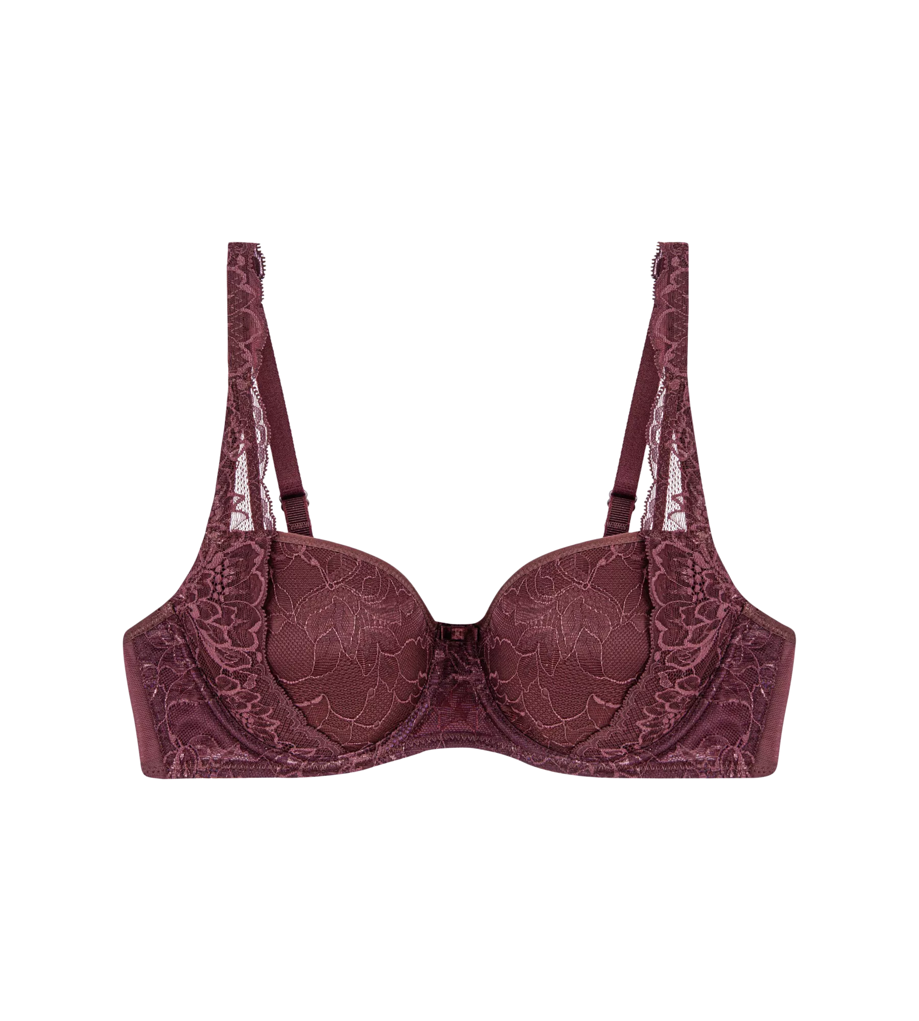 Slip Brasiliano Triumph Amourette Charm T01 – Pizzo Elasticizzato – Colore Deep Burgundy