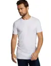 Bamboo Basics 2-pak t-shirt ronde hals - Ruben - Bamboe heren ondershirt korte mouw - Wit - Zwart - Donkerblauw - Huidskleur - Witte t shirts hren