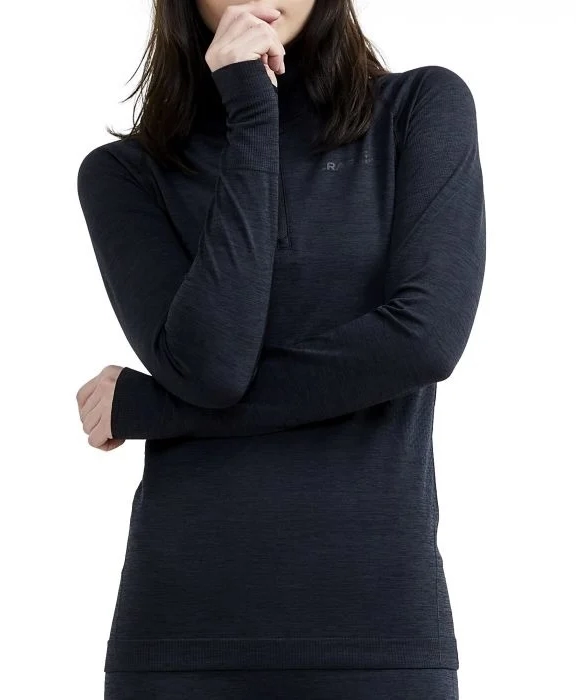 Craft Thermoshirt dames lange mouw met rits - Core dry - Baselayer ondershirt - Warm sportshirt vrouwen