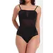 Magic corrigerende Body - Sheer & Sexy body - Shapewear kanten bodysuit - Buik corrigerend - Smalle bandjes - Zwart