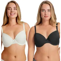 Dorina BH's  2-Pack Katoen - Lila - Kant Dorina BH's  2-Pack Katoen - Lila - Kant