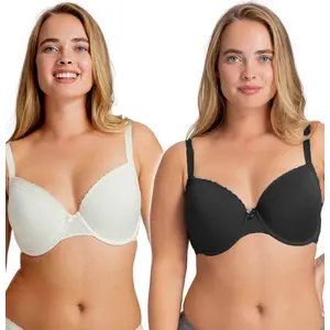 Dorina BH's 2-Pack Katoen - Lila - Kant Dorina BH's 2-Pack Katoen - Lila - Kant