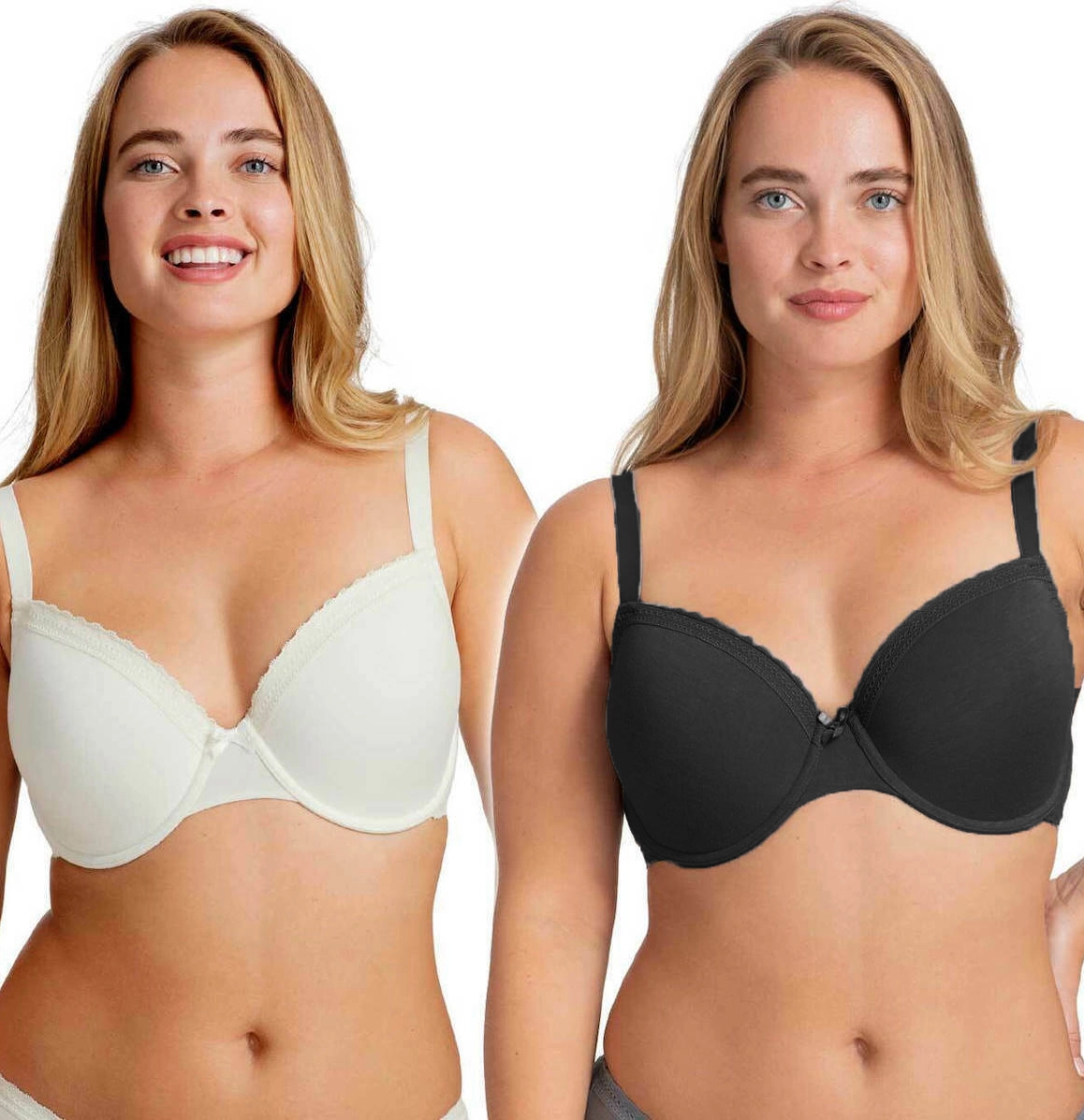 Dorina BH's  2-Pack Katoen - Lila - Kant