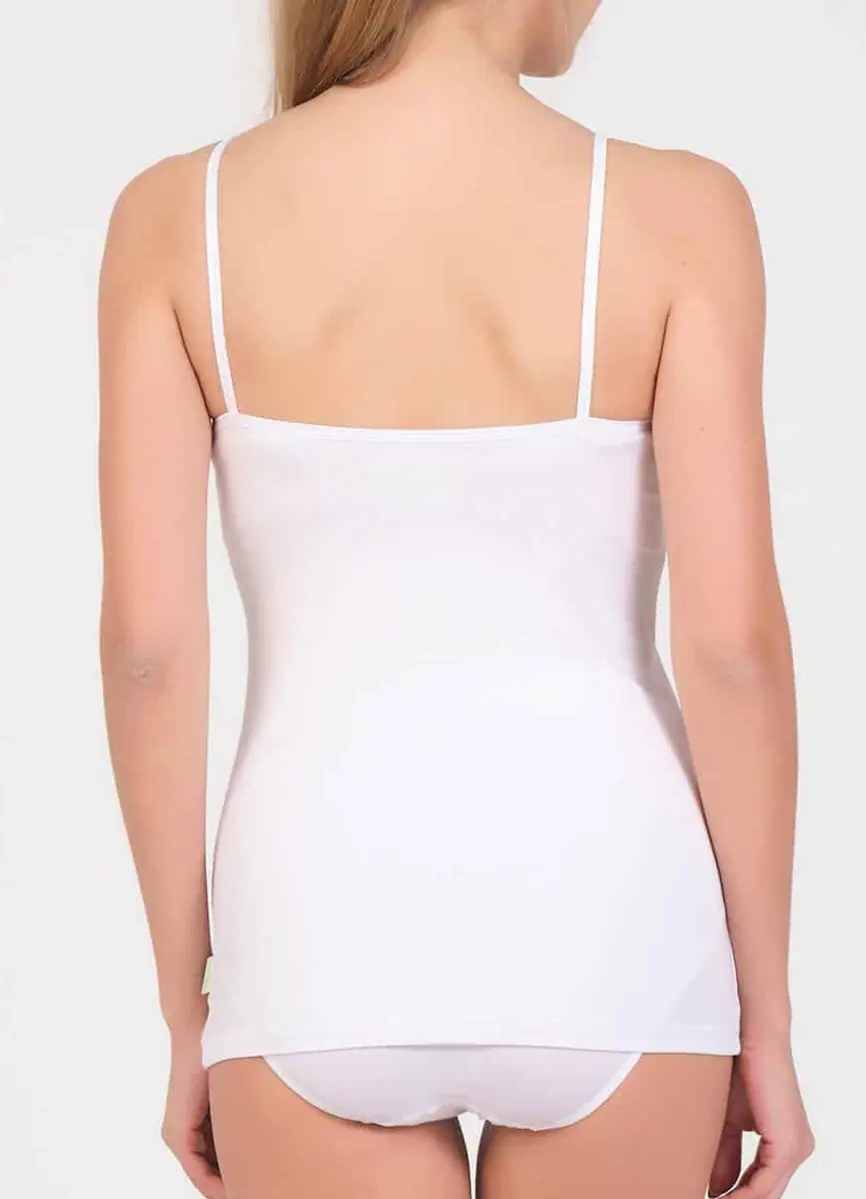 Boru Bamboo 2-pack dames spaghetti hemd - Hemdjes dames - Zwarte en witte hemdjes met smalle bandjes Boru Bamboo 2-pack dames spaghetti hemd - Hemdjes dames - Zwarte en witte hemdjes met smalle bandjes