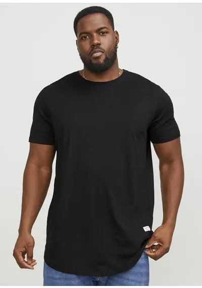 Jack & Jones grote maat heren T-shirt - ronde hals Jack & Jones grote maat heren T-shirt - ronde hals