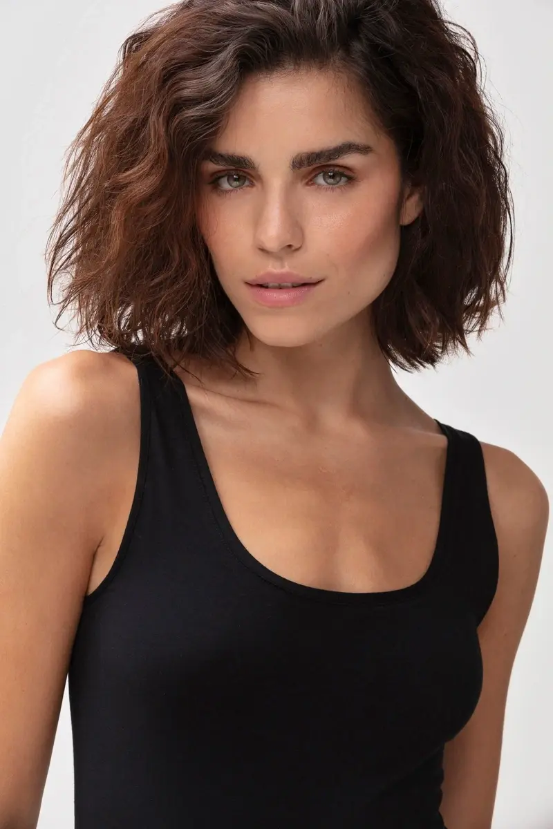 Mey Organic dames brede band hemd - Naadloos Biologisch katoenen dames onderhemd - Duurzaam