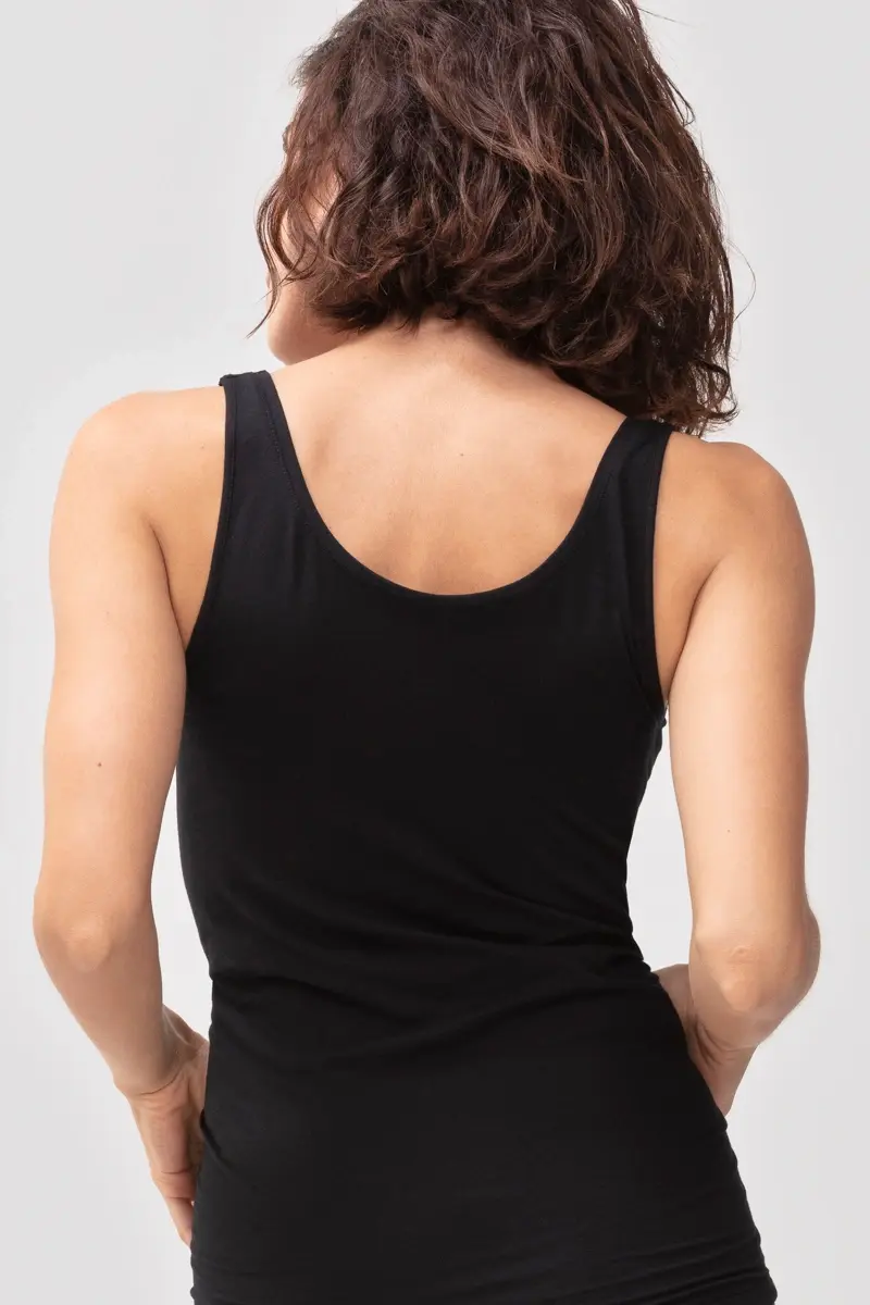 Mey Organic dames brede band hemd - Naadloos Biologisch katoenen dames onderhemd - Duurzaam