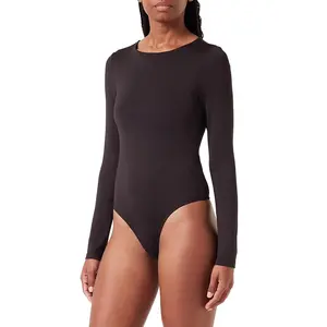 Pieces body lange mouw - PCNEJA - Bodysuit naadloos - Ronde hals - Zwart - Huidskleur - Witte body Pieces body lange mouw - PCNEJA - Bodysuit naadloos - Ronde hals - Zwart - Huidskleur - Witte body