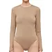 Pieces body lange mouw - PCNEJA - Bodysuit naadloos - Ronde hals - Zwart - Huidskleur - Witte body - Huidskleur