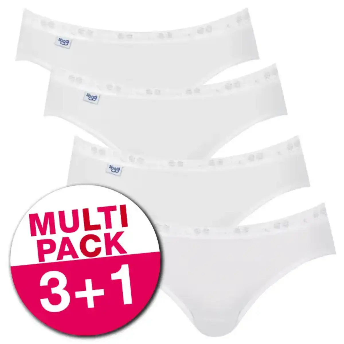 Sloggi 4-pack Basic Mini dames slips (3+1 Gratis) - Bikini dames slip - Onderbroek katoen - Sloggi aanbieding