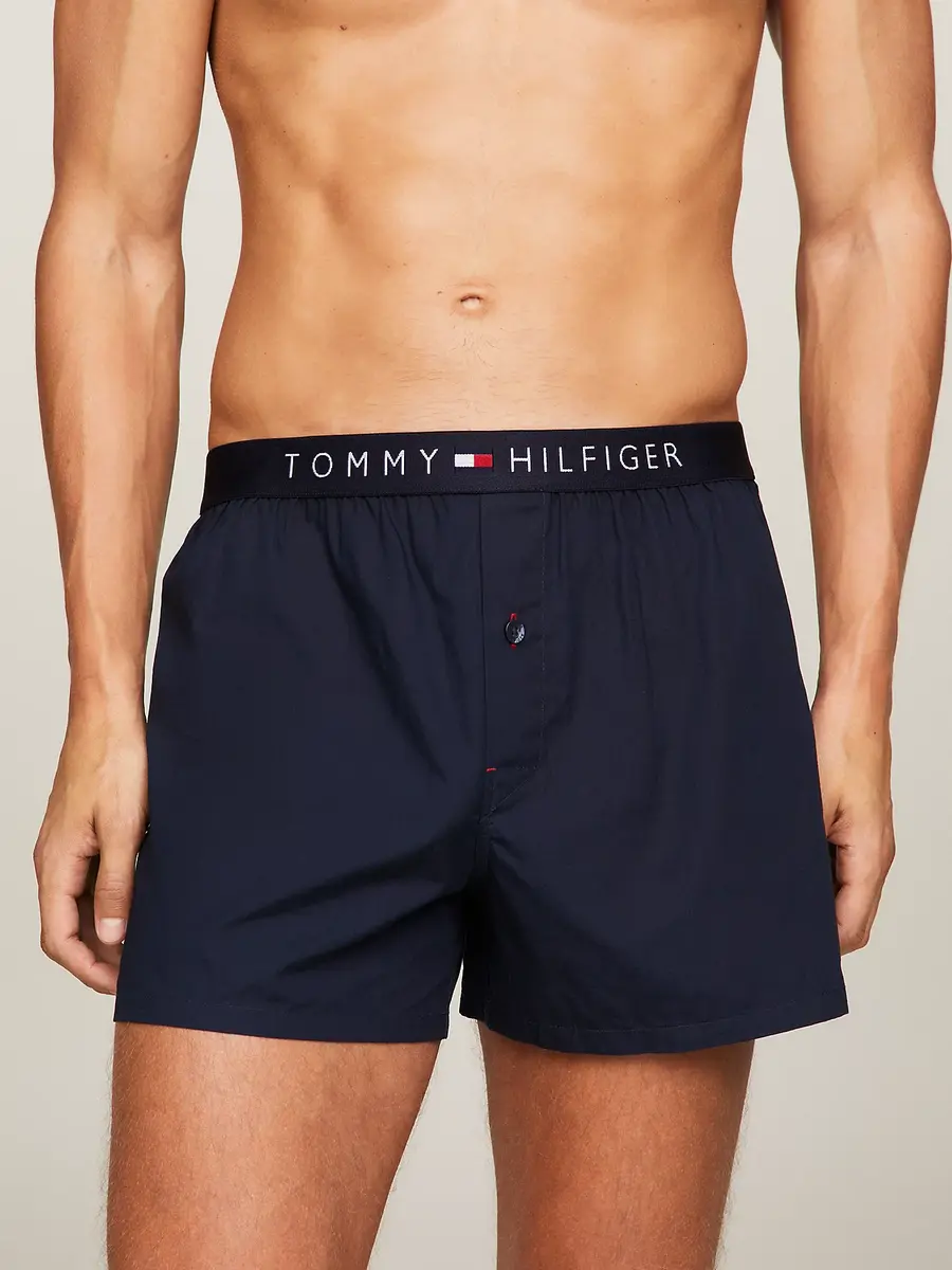 Tommy Hilfiger Wijde Heren Boxershorts - Classic - 100% katoenen donkerblauwe losse boxershorts