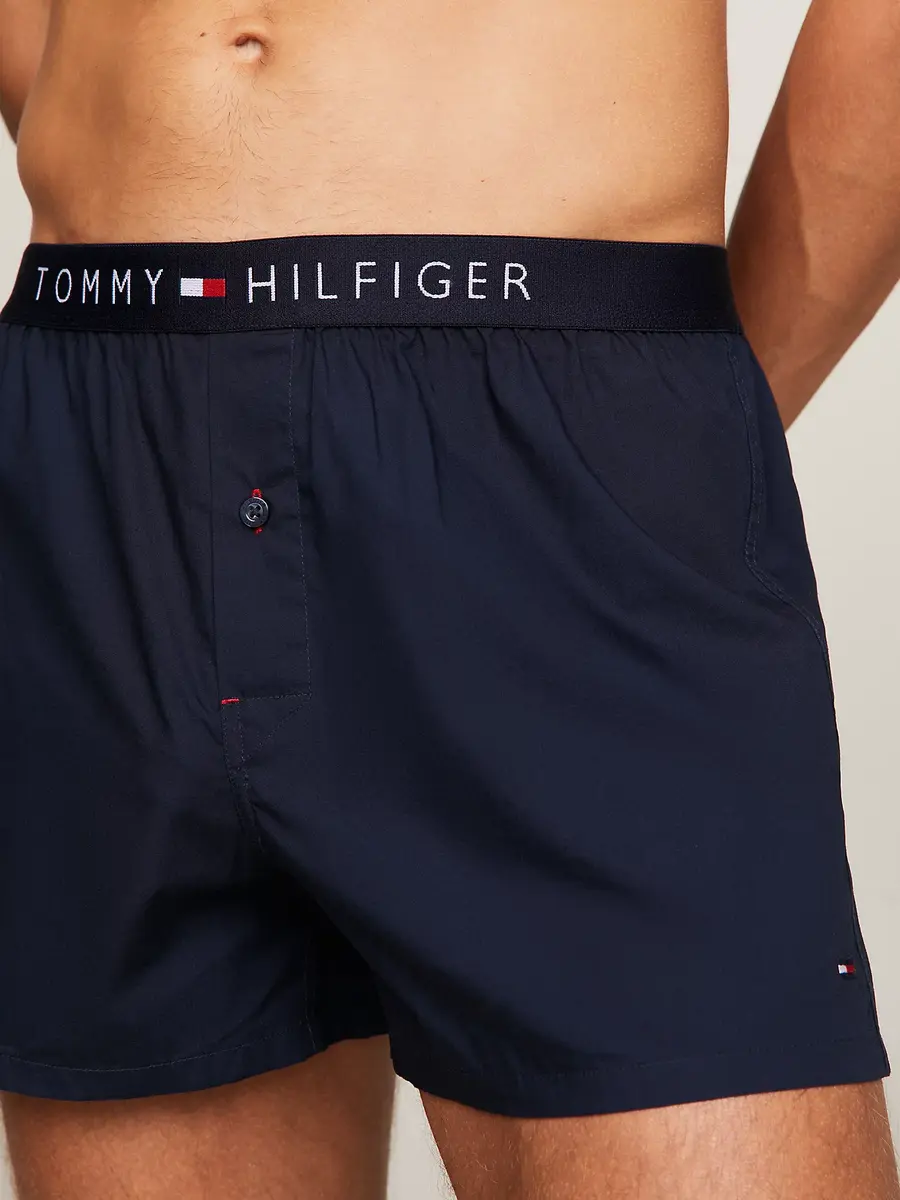 Tommy Hilfiger Wijde Heren Boxershorts - Classic - 100% katoenen donkerblauwe losse boxershorts Tommy Hilfiger Wijde Heren Boxershorts - Classic - 100% katoenen donkerblauwe losse boxershorts