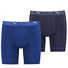 Puma 2-pack Heren boxershort lange pijpjes - Blauw