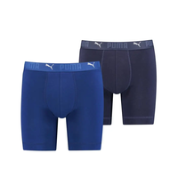 Puma 2-pack Heren boxershort lange pijpjes - Blauw Puma 2-pack Heren boxershort lange pijpjes - Blauw