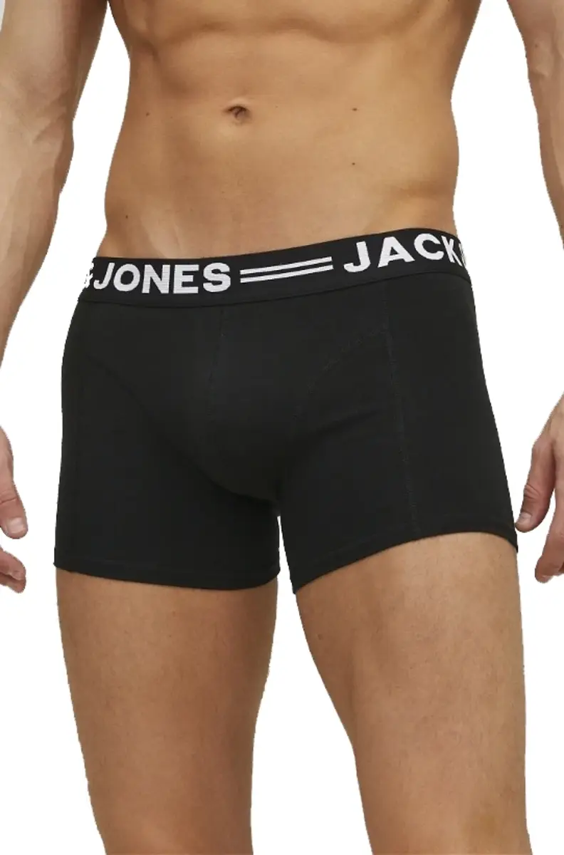 Jack & Jones 3-Pack heren boxershorts - Black waistband - Katoenen heren ondergoed grote maten