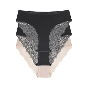 Dorina slips 3-pack Crystal - kant - Zwart/Huidskleur Dorina slips 3-pack Crystal - kant - Zwart/Huidskleur