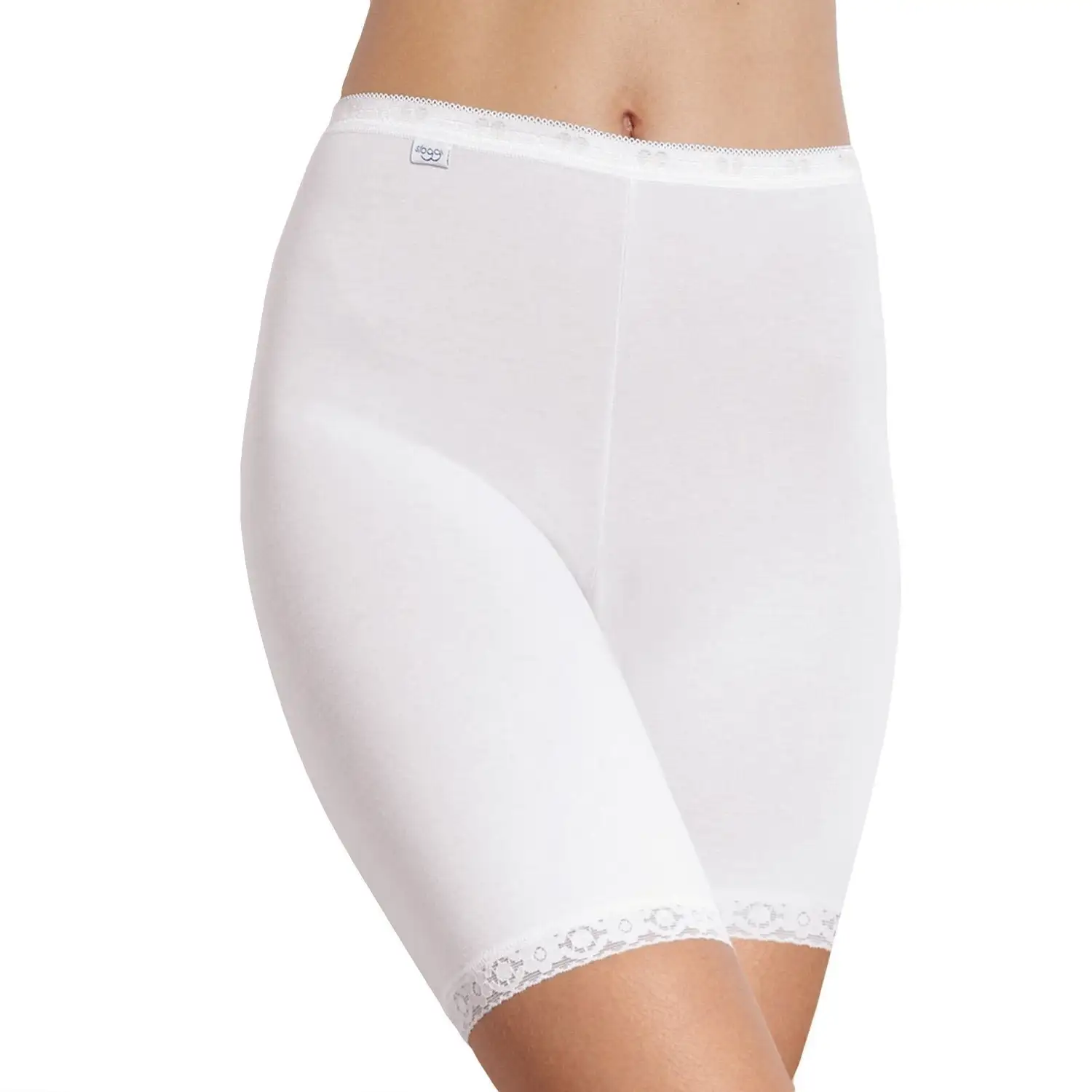 Sloggi 2-Pack Basic Long Dames - Boxershort met lange pijpjes - Dames onderbroek tegen schurende benen - Anti schuur broekje