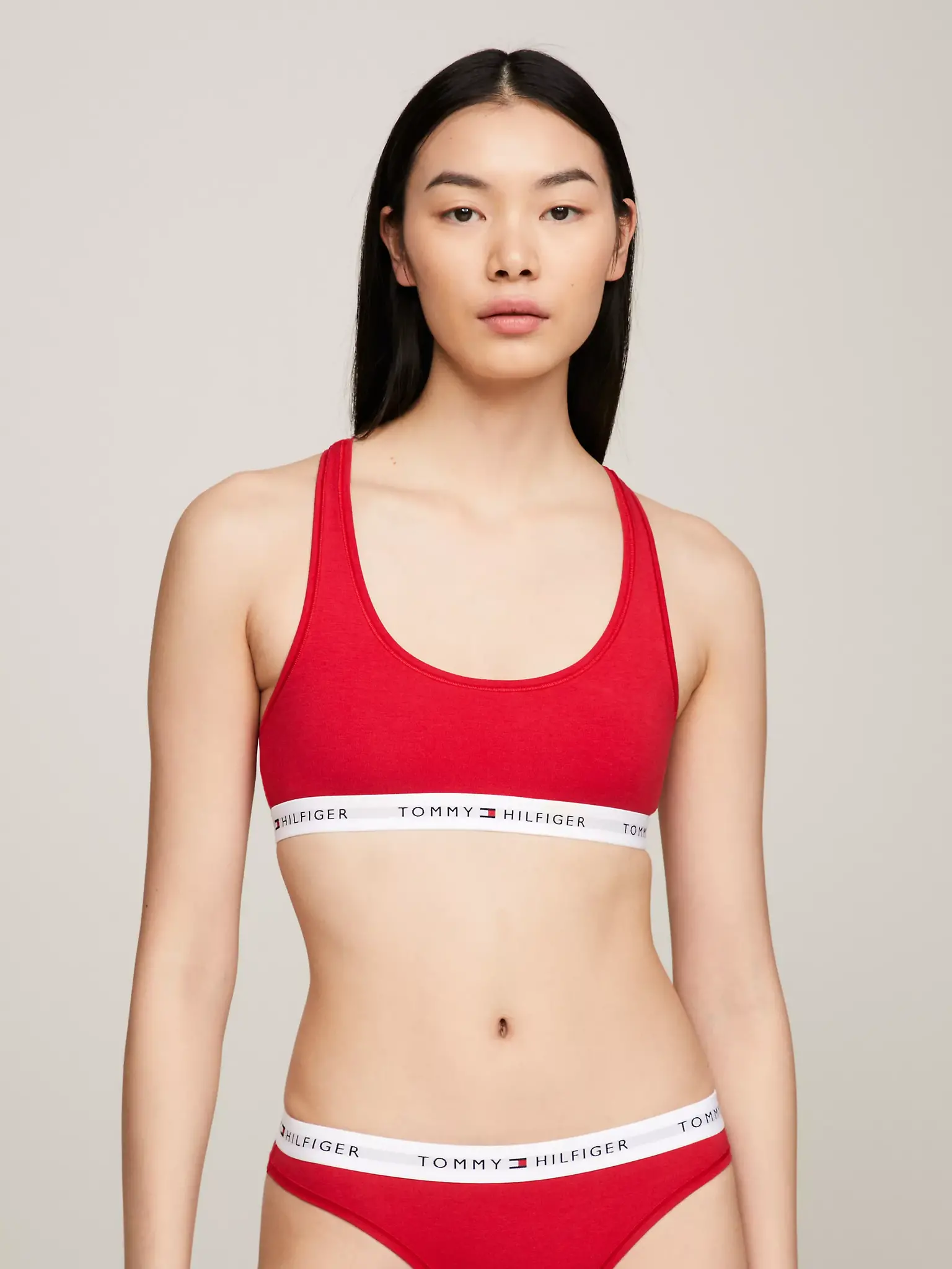 Tommy Hilfiger Bralette dames - Top - Katoenen Bh Top - Diepe hals
