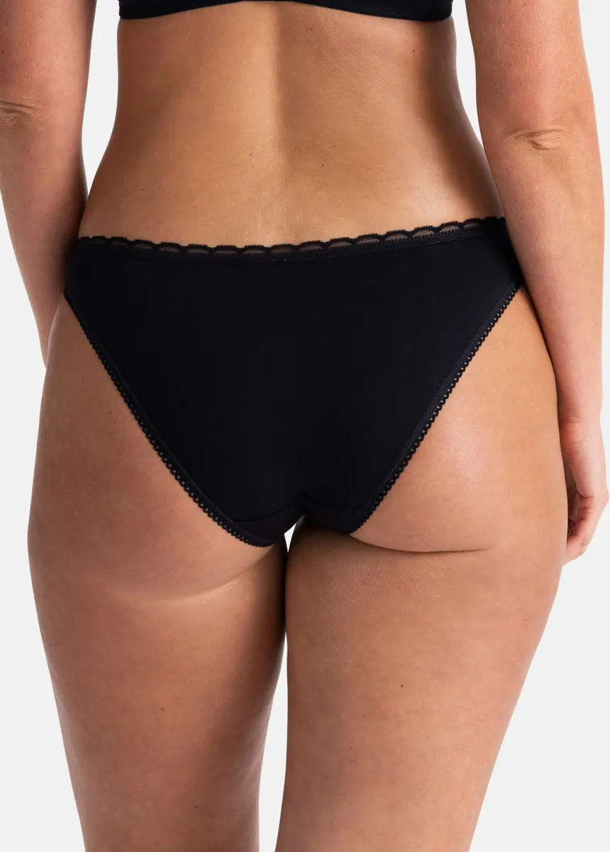 Dorina 3-pack dames onderbroeken katoen - Basic Naomi slips - Zwart