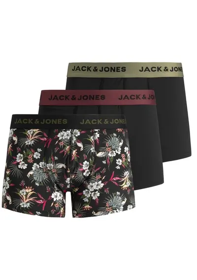 Jack & Jones 3-Pack heren boxershorts - Microfiber -  Jac Flower Jack & Jones 3-Pack heren boxershorts - Microfiber -  Jac Flower