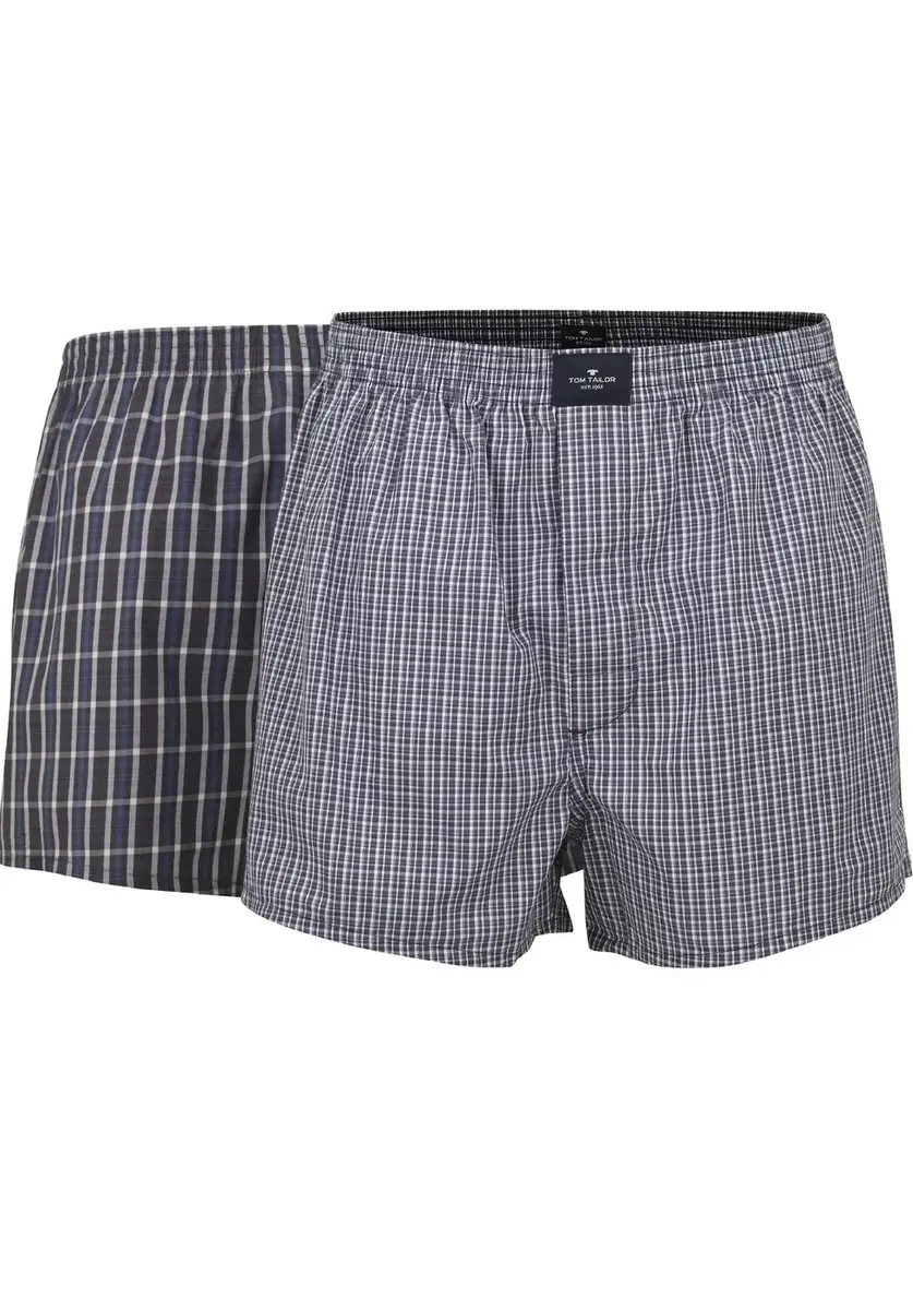 Tom Tailor 2-pak wijde heren boxershorts - Westside - 100% katoenen losse mannen boxershorts