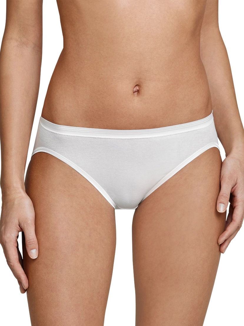 Schiesser dames luxury Rio- slip - Elastisch katoenen vrouwen tai slip - Wit