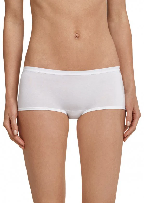 Schiesser 3-Pack dames Basic boxershort 95/5 - Elastisch katoen - Witte dames hipster