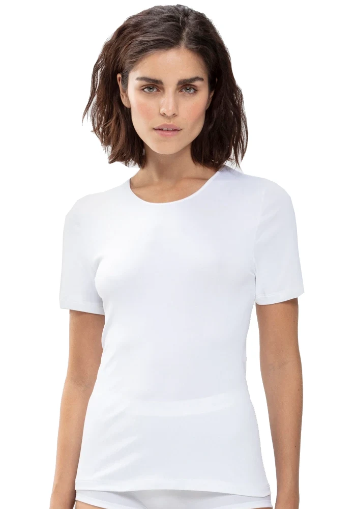 Mey 56201 Emotion dames T-shirt - ronde hals - Vrouwen viscose ondershirt slim Fit - Korte mouwen