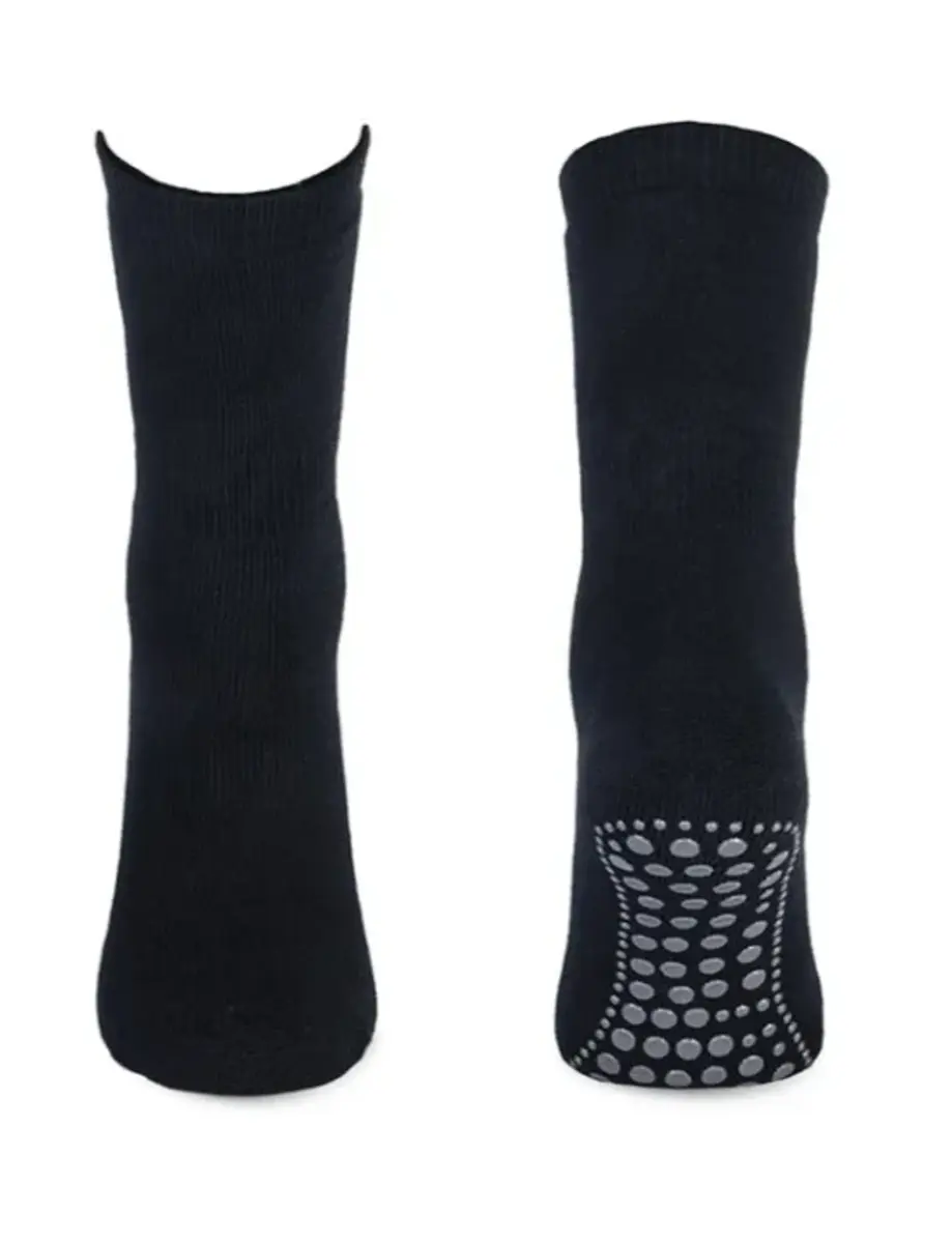 Basset Homepads Antislip sokken donkerblauw 1-paar - Katoenen Grip huissokken Basset Homepads Antislip sokken donkerblauw 1-paar - Katoenen Grip huissokken