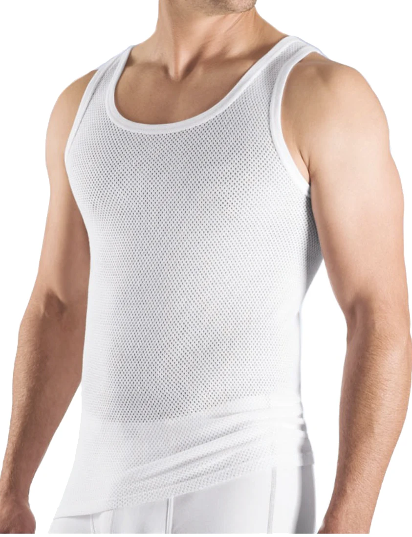 Gotzburg heren onderhemd - net hemd - gaatjes hemd - Singlet - Anti zweet onderhemd 100% katoen