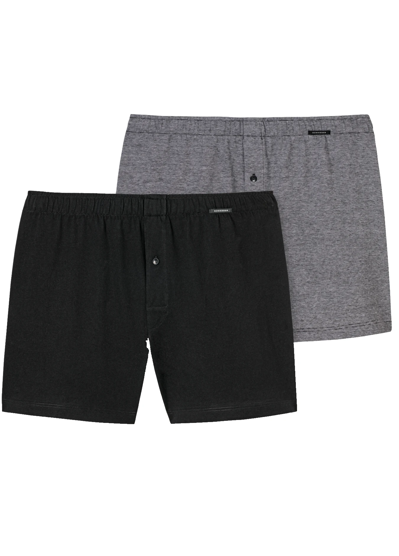 Schiesser 2-Pack heren wijde boxershort - Tension - 100% katoenen losse heren boxershort