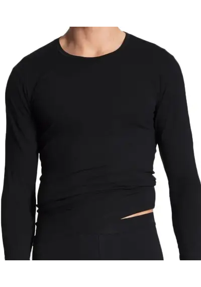 HL-tricot heren ondershirt Lange mouw zwart HL-tricot heren ondershirt Lange mouw zwart