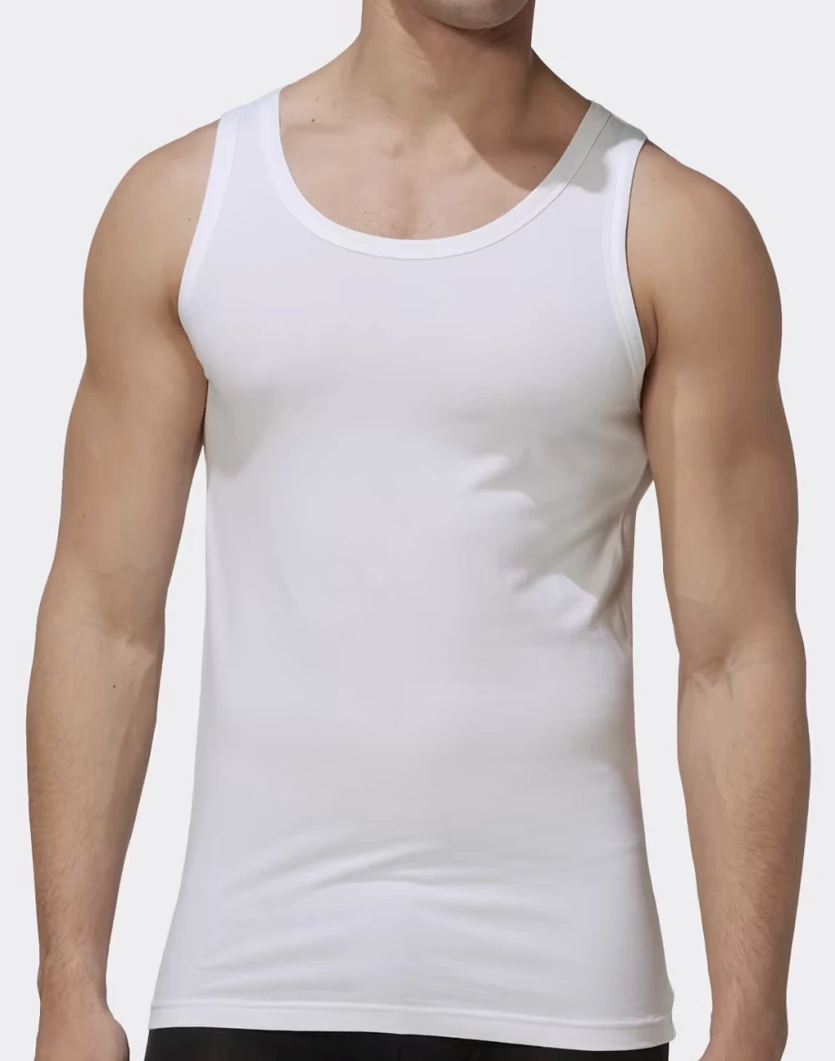 Beeren Young heren hemd sport - Microfiber onderhemd voor mannen - Sneldrogend - Zwart - Wit
