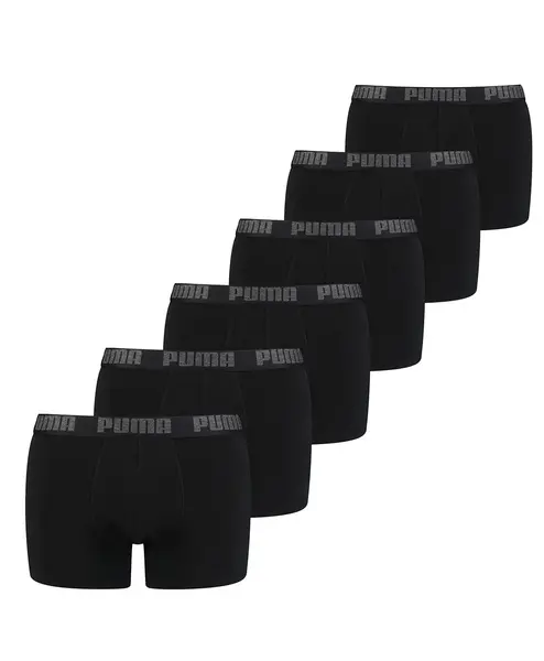 Puma 6-pack Heren Boxershort - Zwarte Multipack heren boxershorts Elastisch katoen