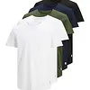 Jack & Jones 5-pack heren T-shirts - ronde hals kleur